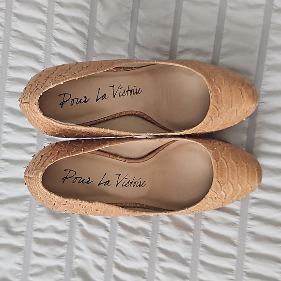 Nude snake skin texture heels - Picture 6 of 7